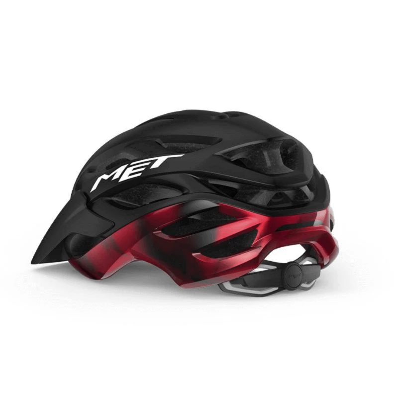 Casco Met Veleno Negro Rojo Mate Brillo 4 Casco Met Veleno Negro Rojo Mate Brillo - Imagen 2
