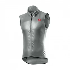 Chaleco Castelli Cortavientos Aria Gris Plata Hombre