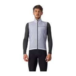 Chaleco Cortavientos Castelli Squadra Stretch Gris Oscuro