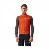Chaleco Cortavientos Castelli Squadra Stretch Rojo Gris
