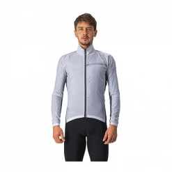 Chaqueta Cortavientos Castelli Squadra Stretch Gris Plateado