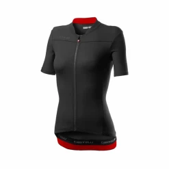 Maillot Castelli Anima 3 Manga Corta Negro Rojo Mujer