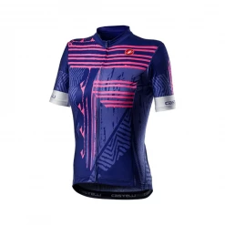 Maillot Castelli Astratta Azul Rosa Mujer